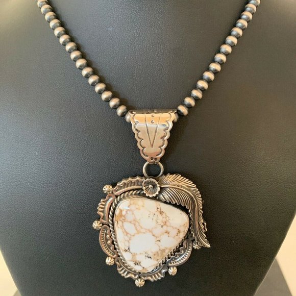 Womens Navajo Sterling White Necklaces Pendant L20 - Picture 2 of 12